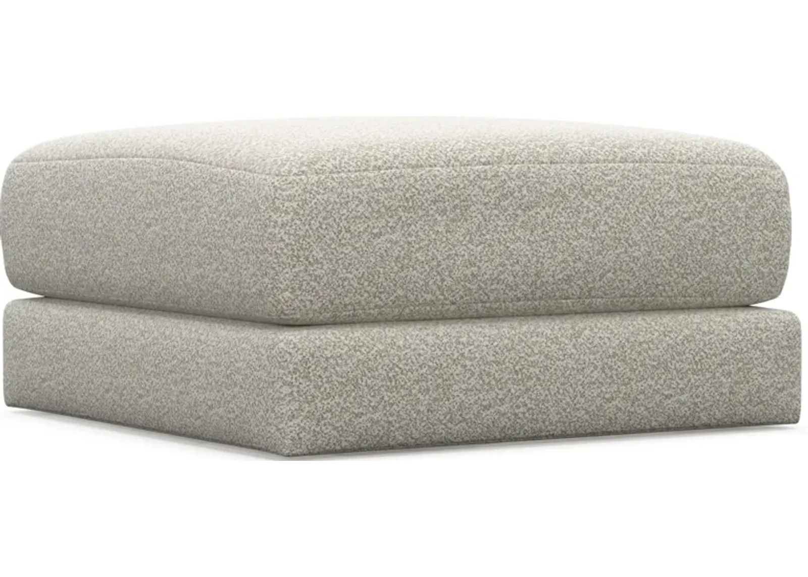 Nest Hybrid Comfort Short Ottoman - Muse Stone