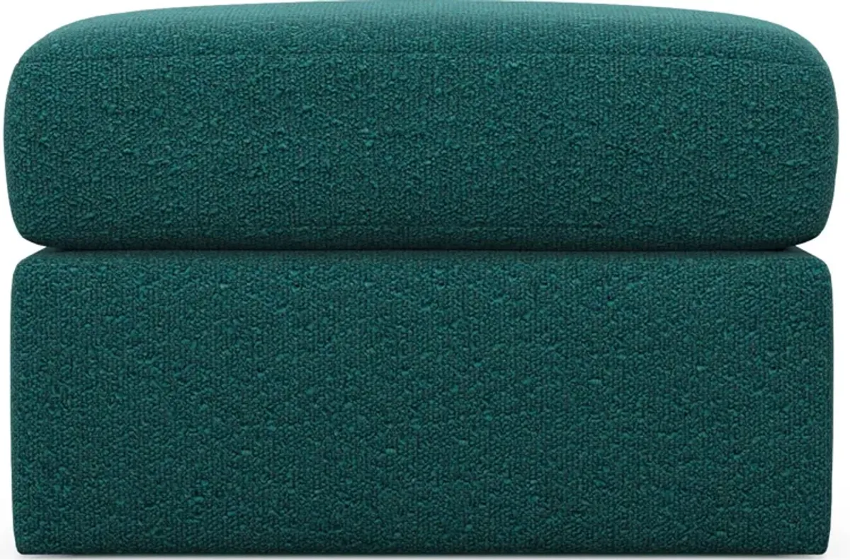 Nest Hybrid Comfort Tall Ottoman - Bloke Peacock