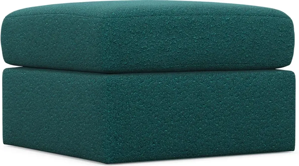 Nest Hybrid Comfort Tall Ottoman - Bloke Peacock