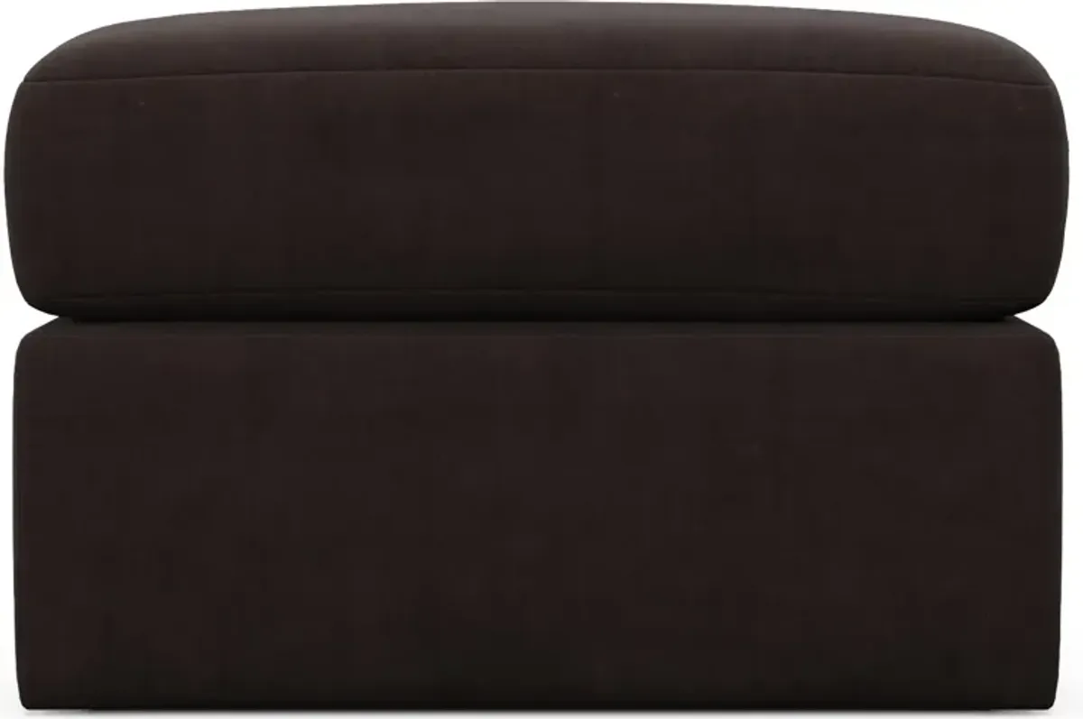 Nest Hybrid Comfort Tall Ottoman - Merrimac Dark Brown