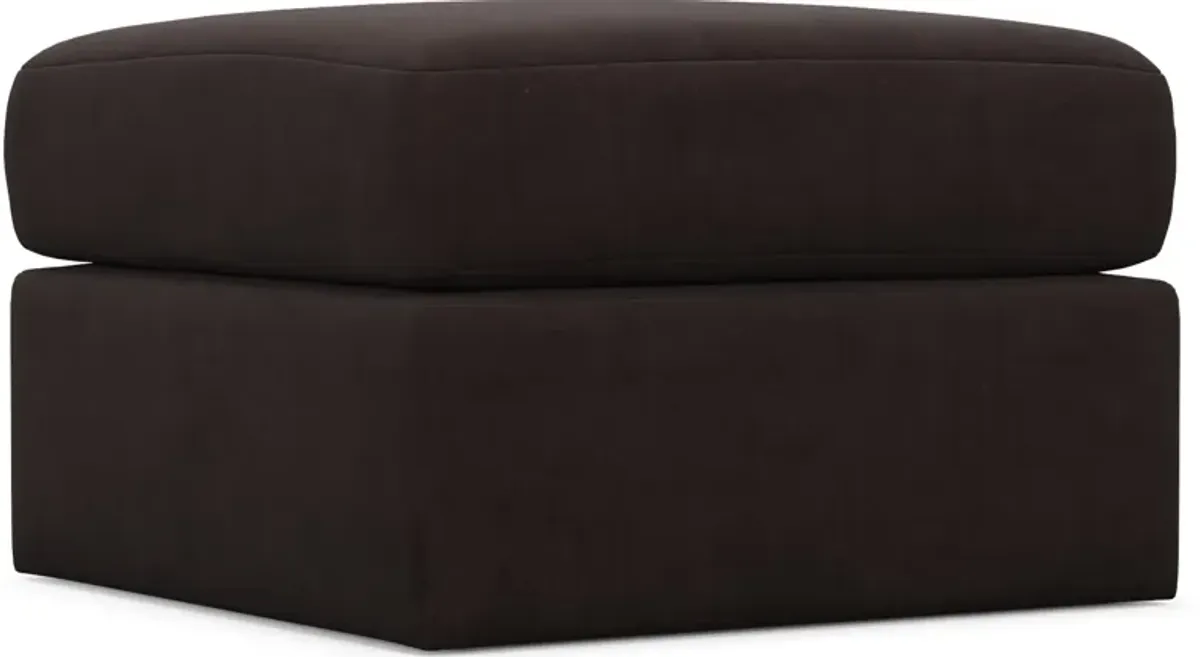 Nest Hybrid Comfort Tall Ottoman - Merrimac Dark Brown