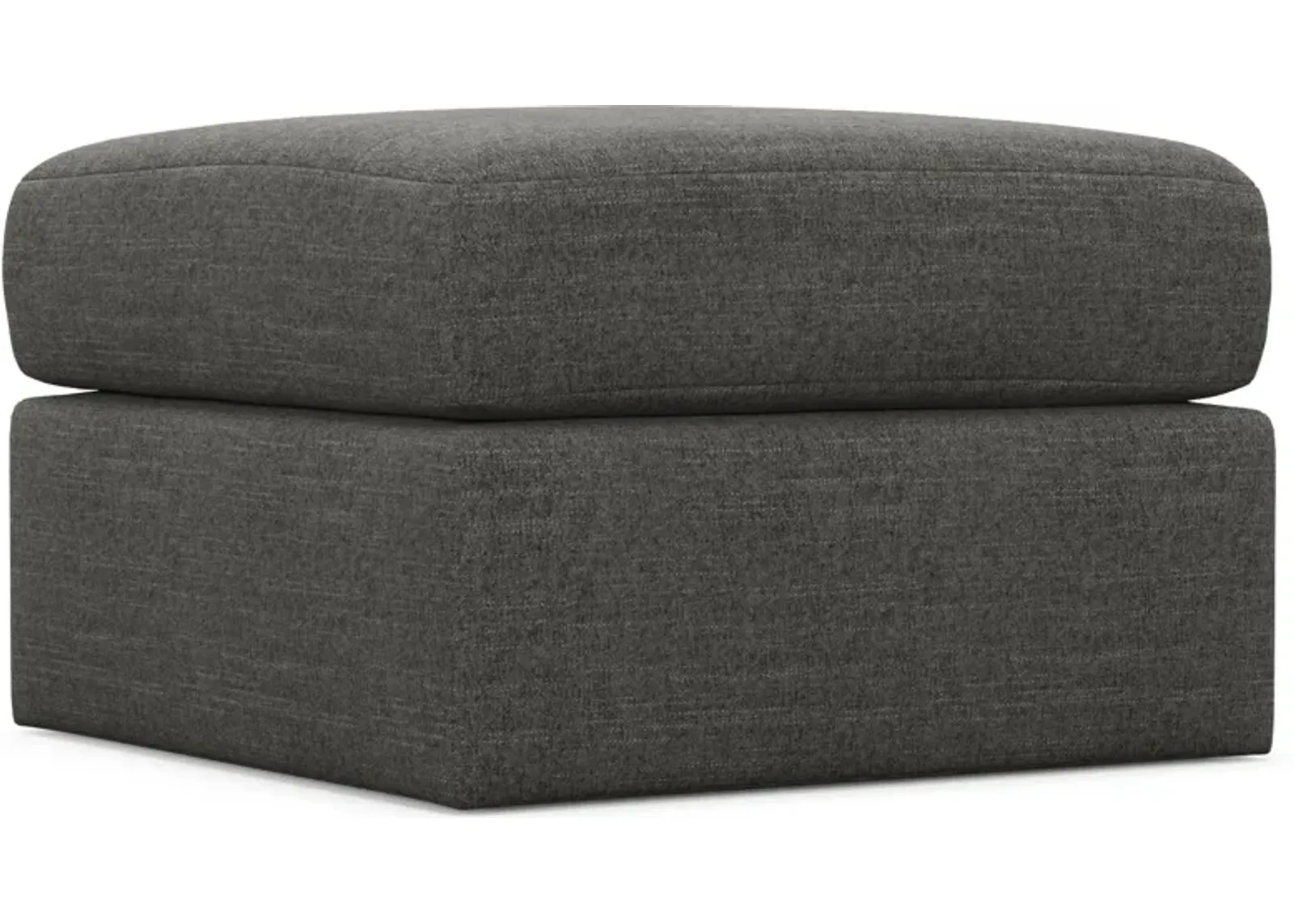 Nest Hybrid Comfort Tall Ottoman - Curious Charcoal