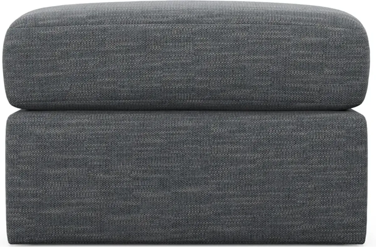 Nest Hybrid Comfort Tall Ottoman - Dudley Indigo