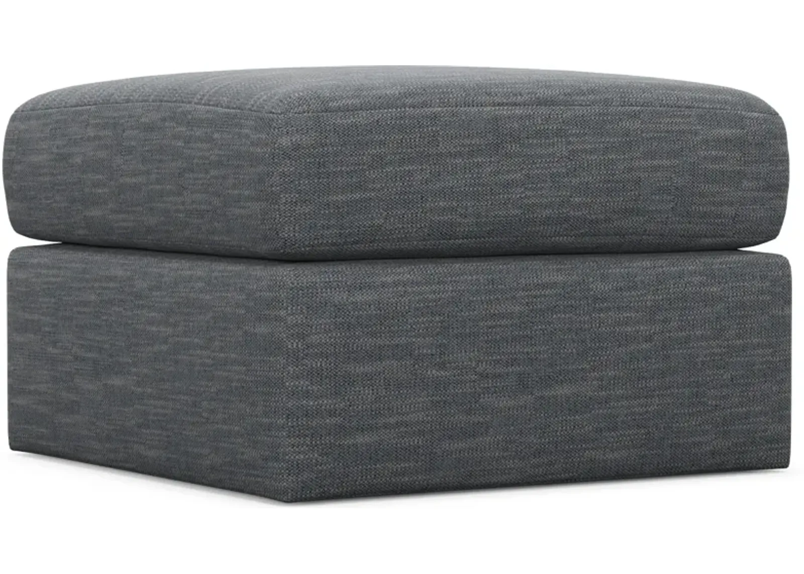 Nest Hybrid Comfort Tall Ottoman - Dudley Indigo