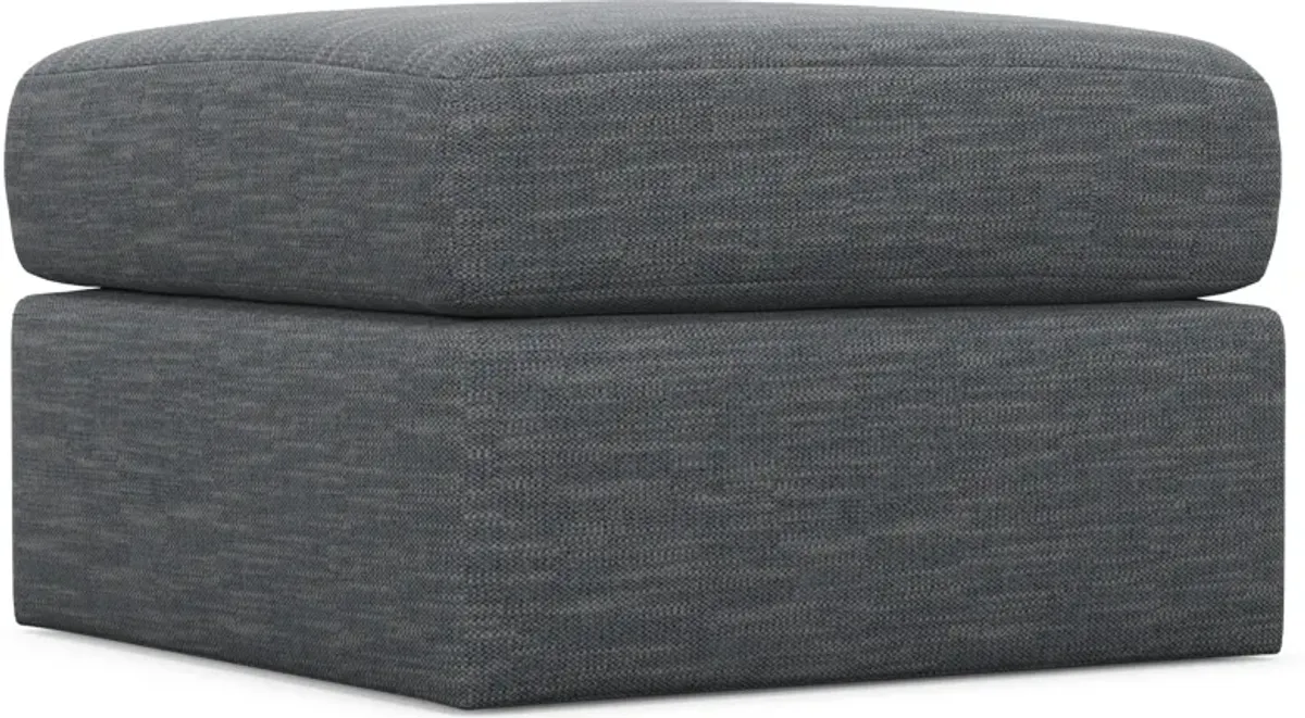 Nest Hybrid Comfort Tall Ottoman - Dudley Indigo