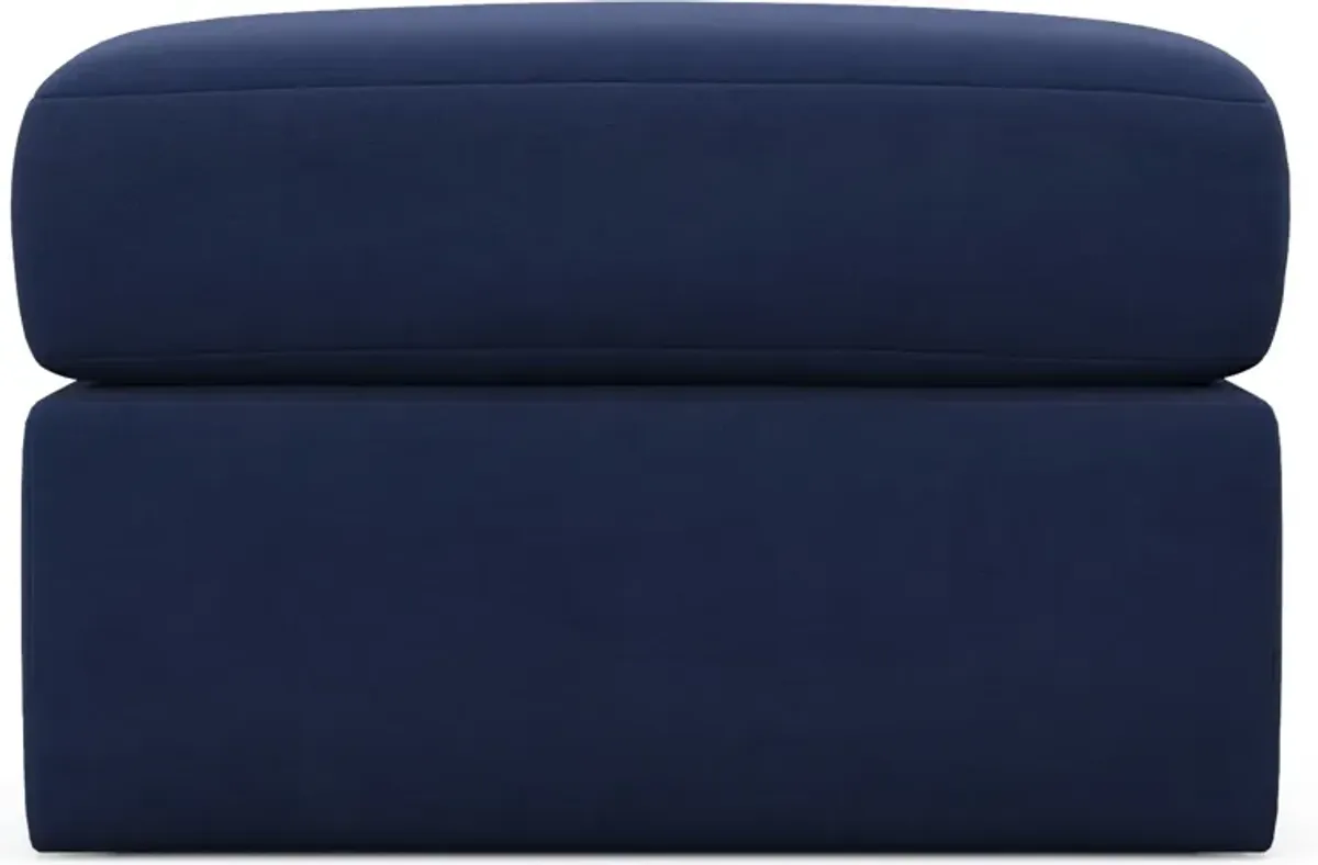 Nest Hybrid Comfort Tall Ottoman - Abington Indigo