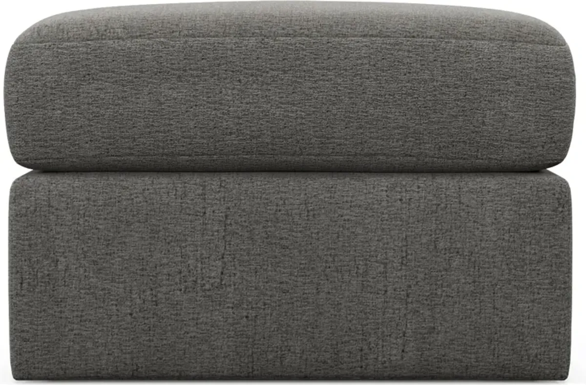 Nest Hybrid Comfort Tall Ottoman - Living Large Charcoal