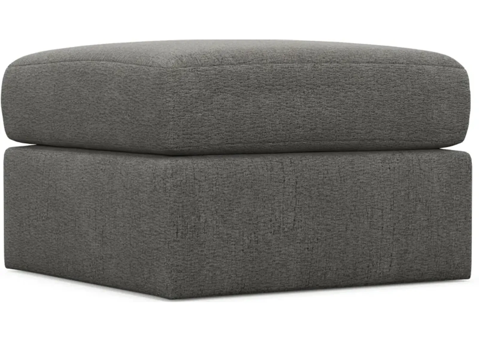 Nest Hybrid Comfort Tall Ottoman - Living Large Charcoal