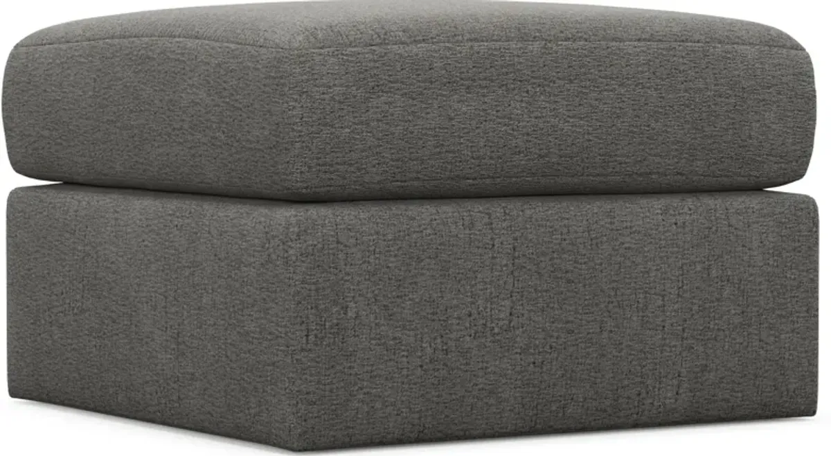 Nest Hybrid Comfort Tall Ottoman - Living Large Charcoal