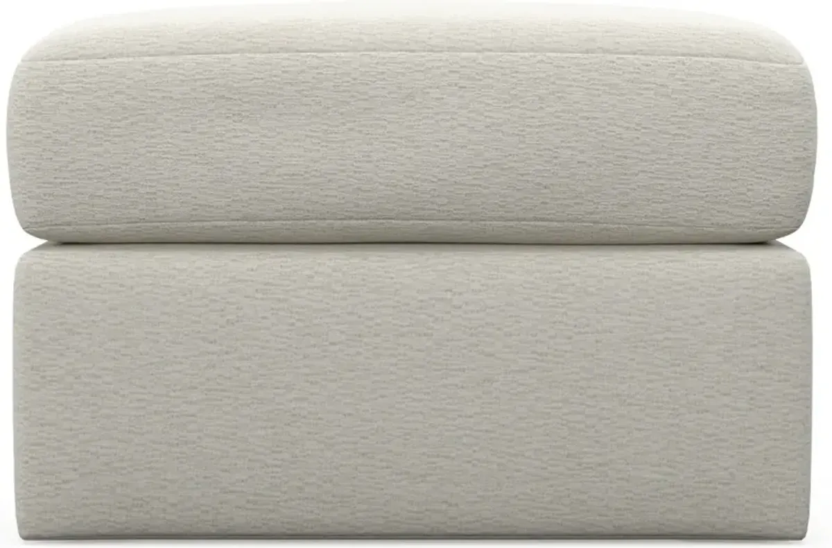 Nest Hybrid Comfort Tall Ottoman - Living Large White