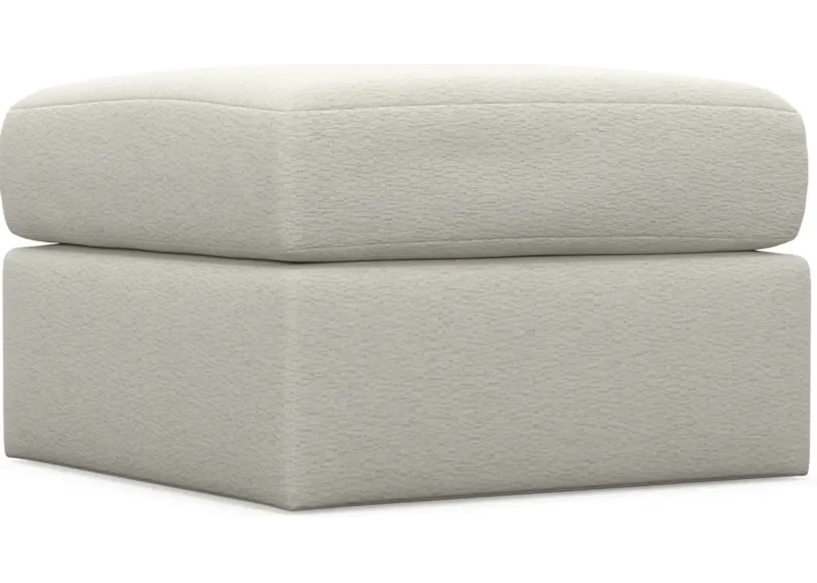 Nest Hybrid Comfort Tall Ottoman - Living Large White