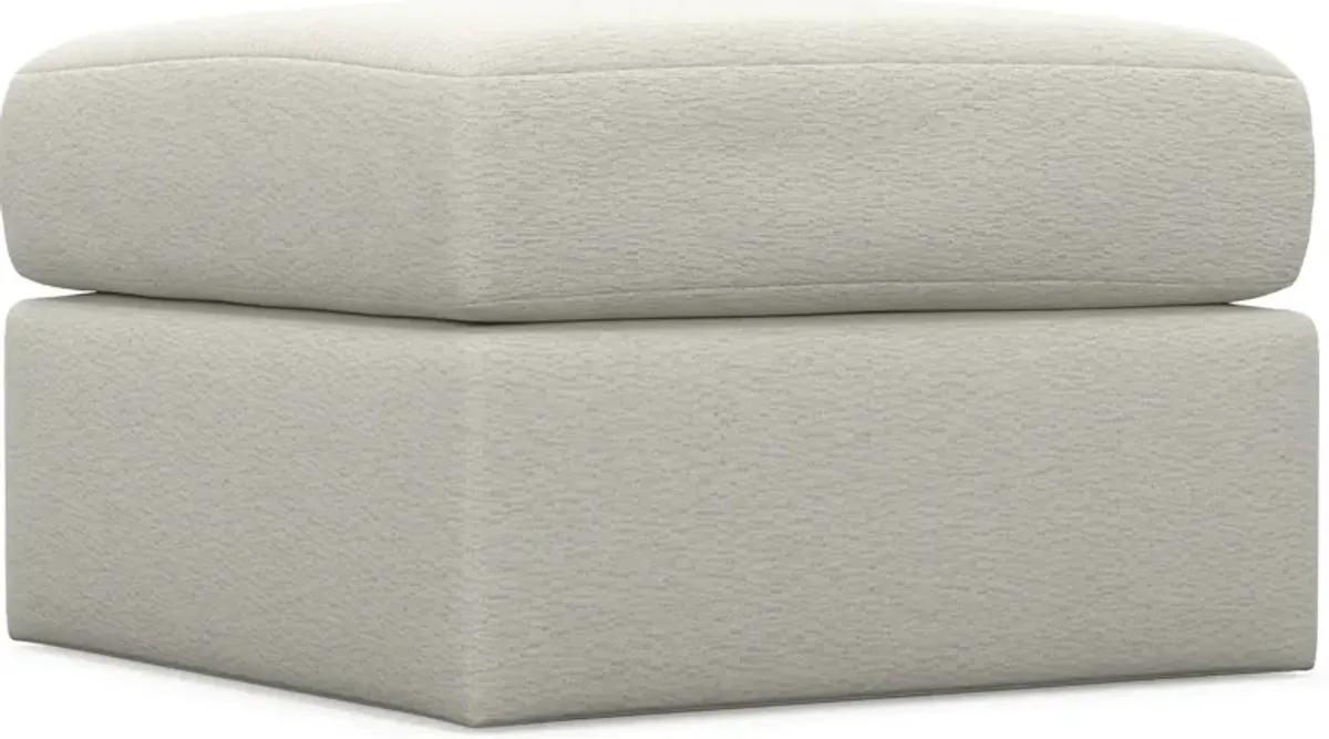 Nest Hybrid Comfort Tall Ottoman - Living Large White