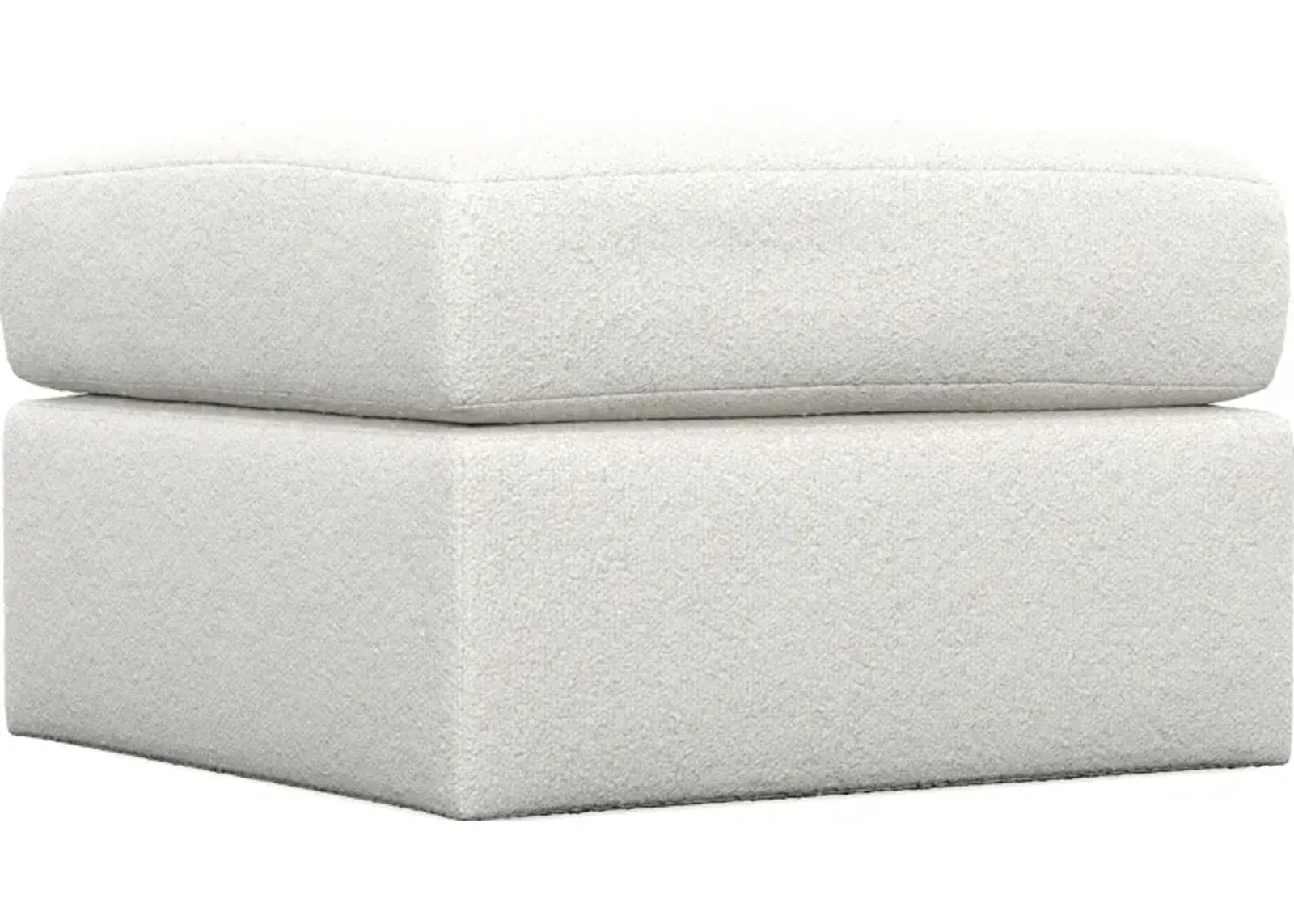 Nest Hybrid Comfort Tall Ottoman - Bloke Snow