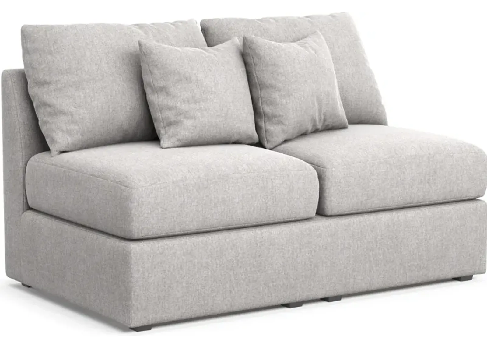 Nest Hybrid Comfort Armless Loveseat - Burmese Granite