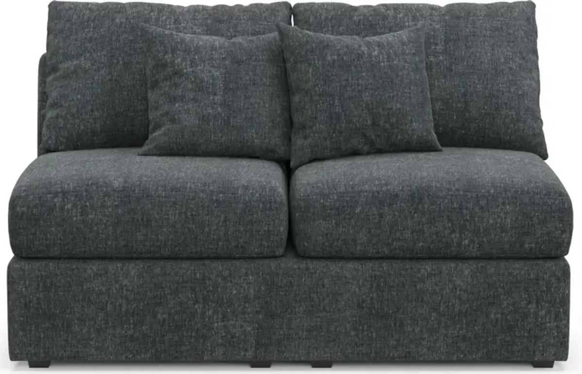 Nest Hybrid Comfort Armless Loveseat - Contessa Shadow