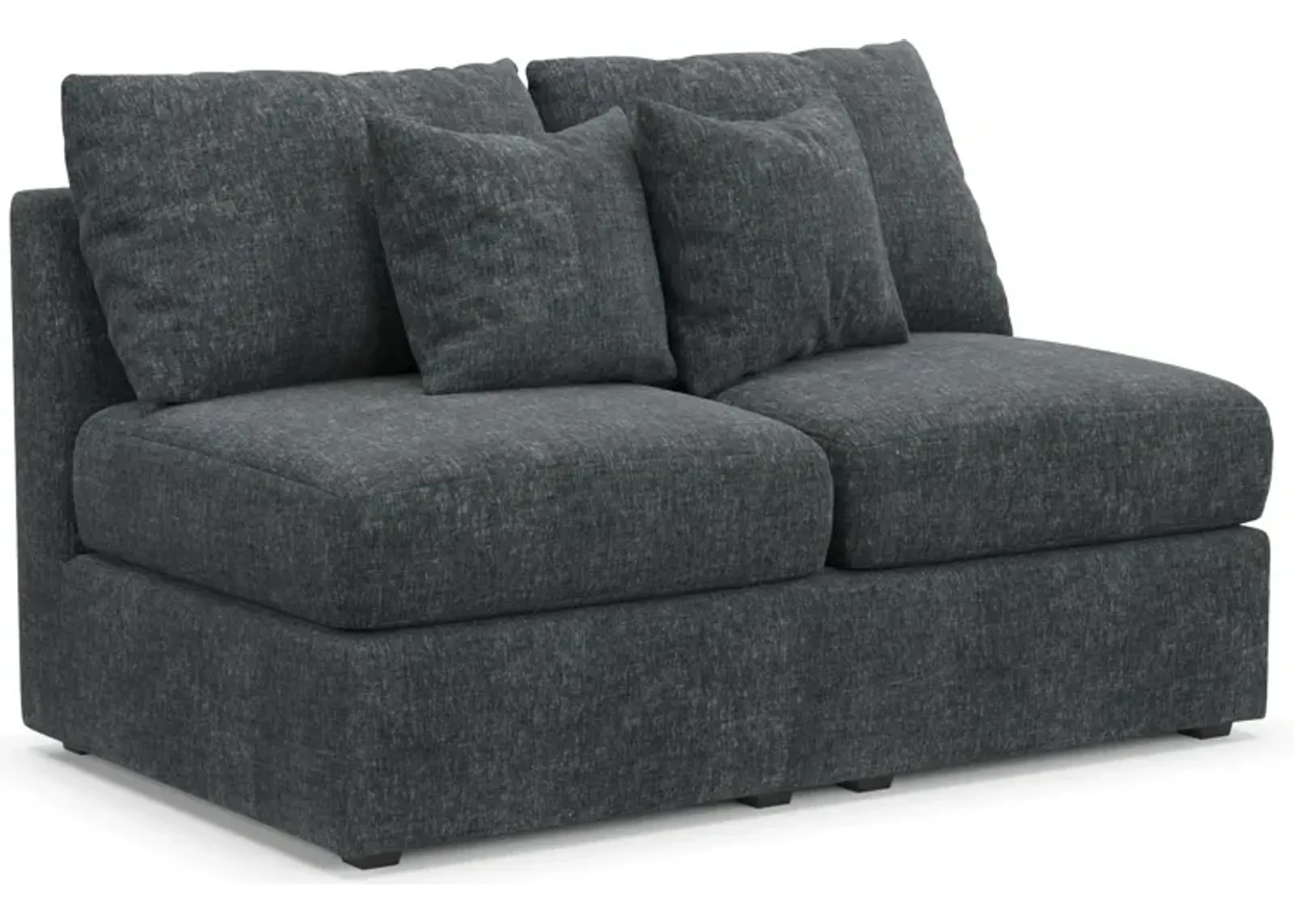 Nest Hybrid Comfort Armless Loveseat - Contessa Shadow