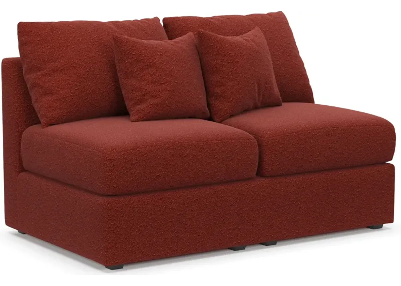 Nest Hybrid Comfort Armless Loveseat - Bloke Brick