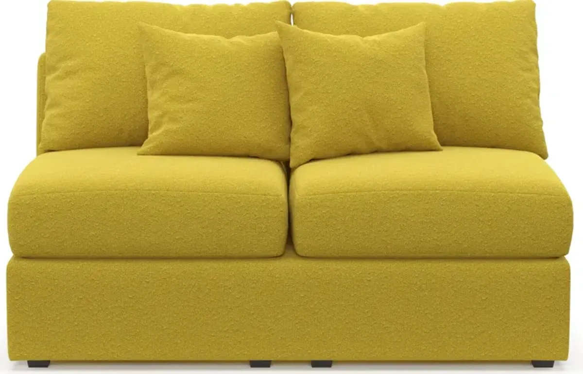 Nest Hybrid Comfort Armless Loveseat - Bloke Goldenrod