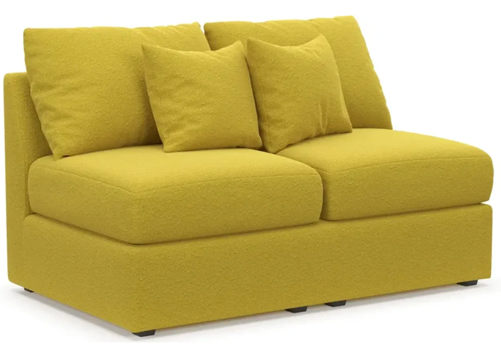 Nest Hybrid Comfort Armless Loveseat - Bloke Goldenrod