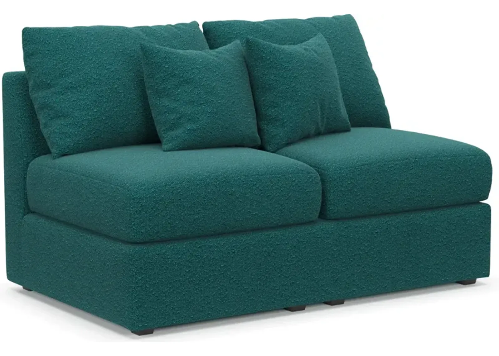 Nest Hybrid Comfort Armless Loveseat - Bloke Peacock