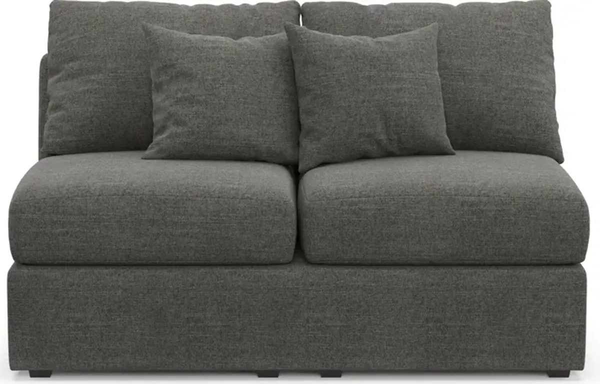 Nest Hybrid Comfort Armless Loveseat - Curious Charcoal