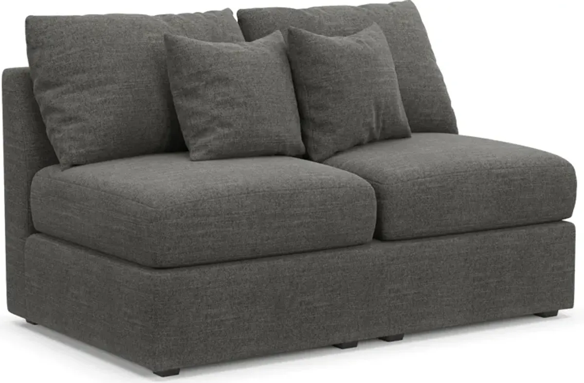 Nest Hybrid Comfort Armless Loveseat - Curious Charcoal