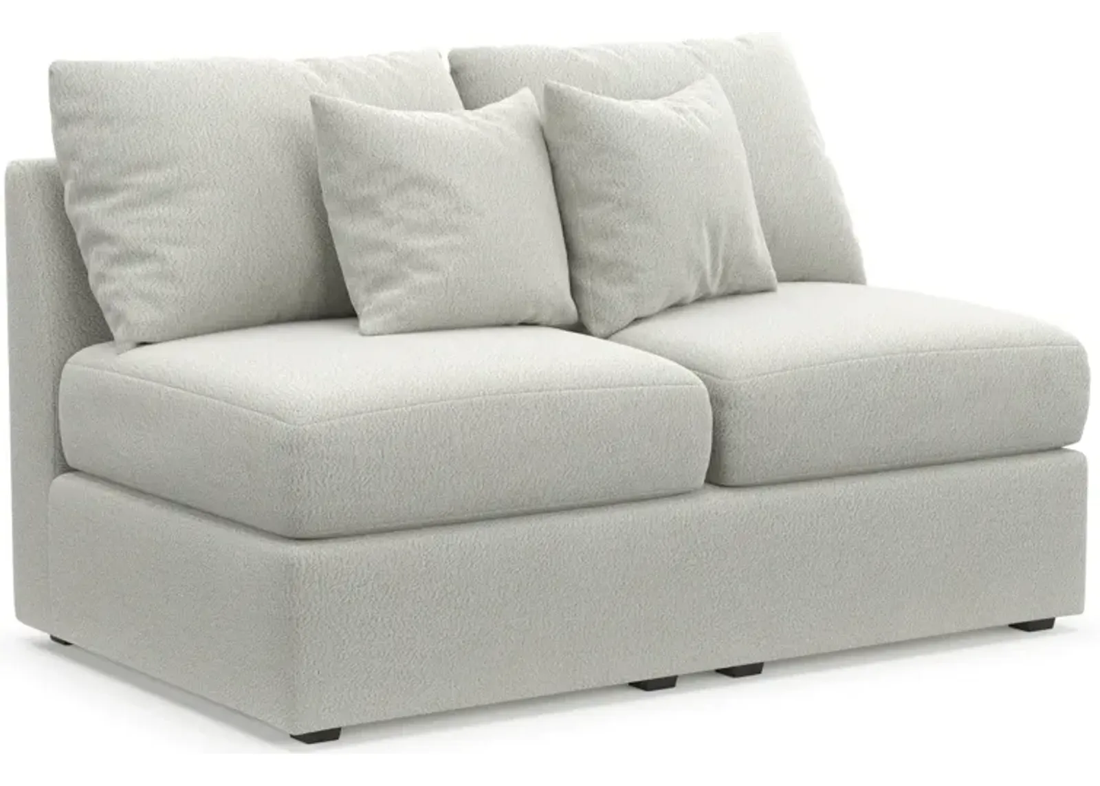 Nest Hybrid Comfort Armless Loveseat - Oslo Snow