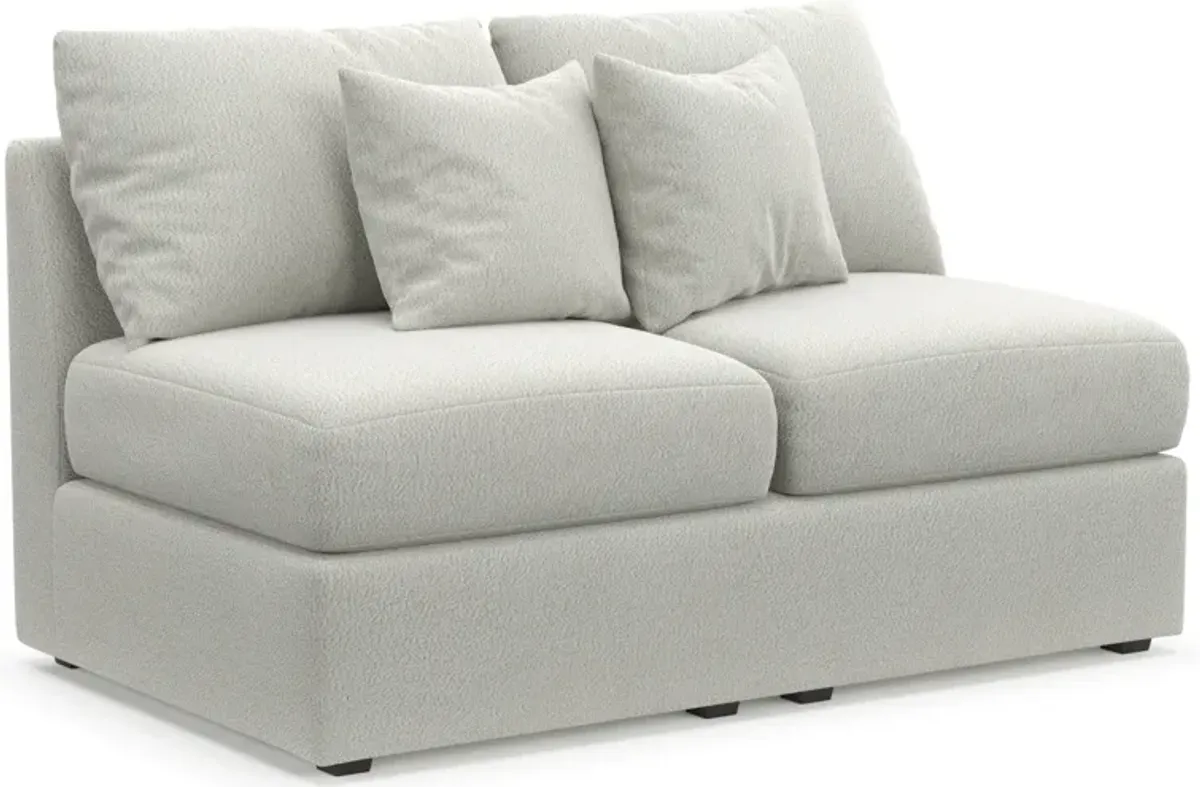 Nest Hybrid Comfort Armless Loveseat - Oslo Snow