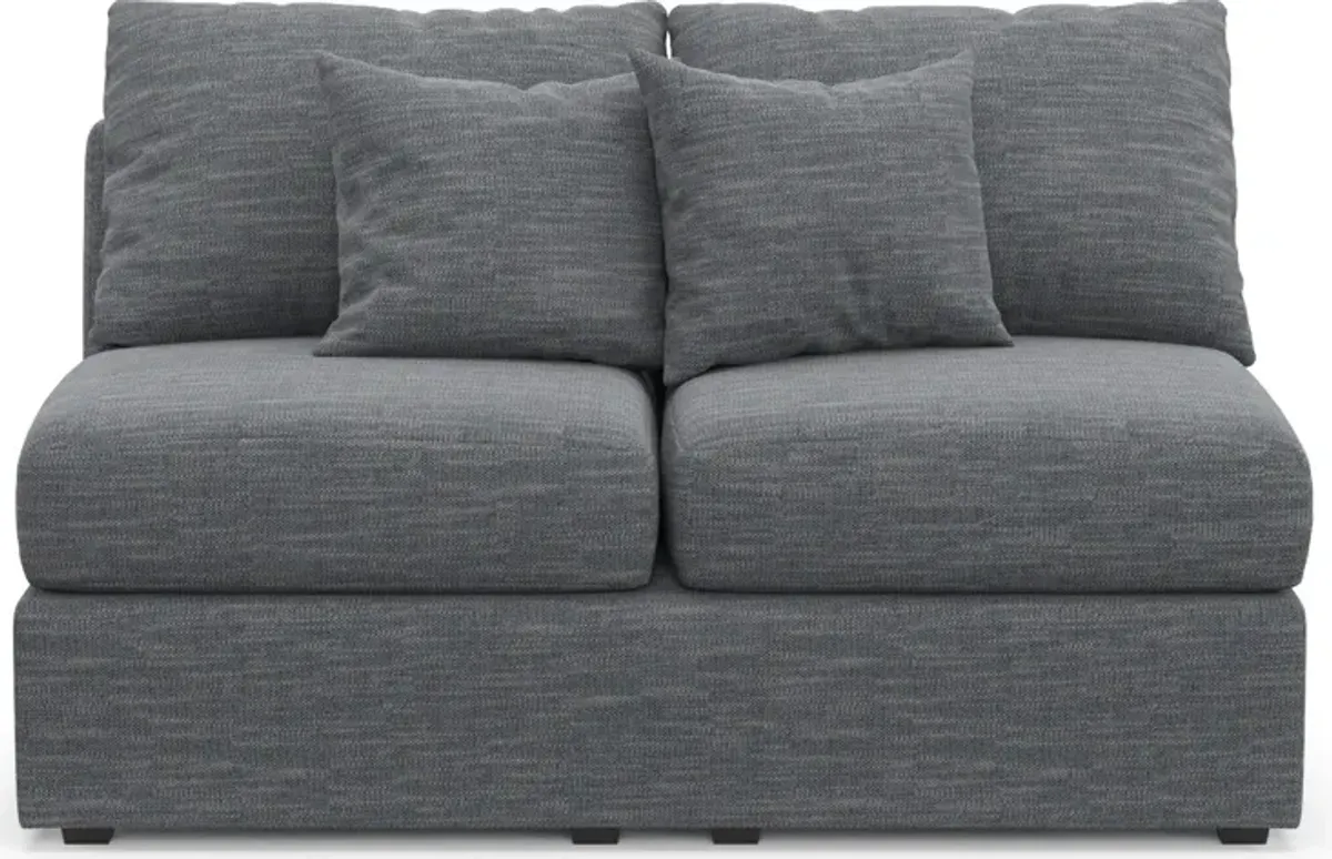 Nest Hybrid Comfort Armless Loveseat - Dudley Indigo