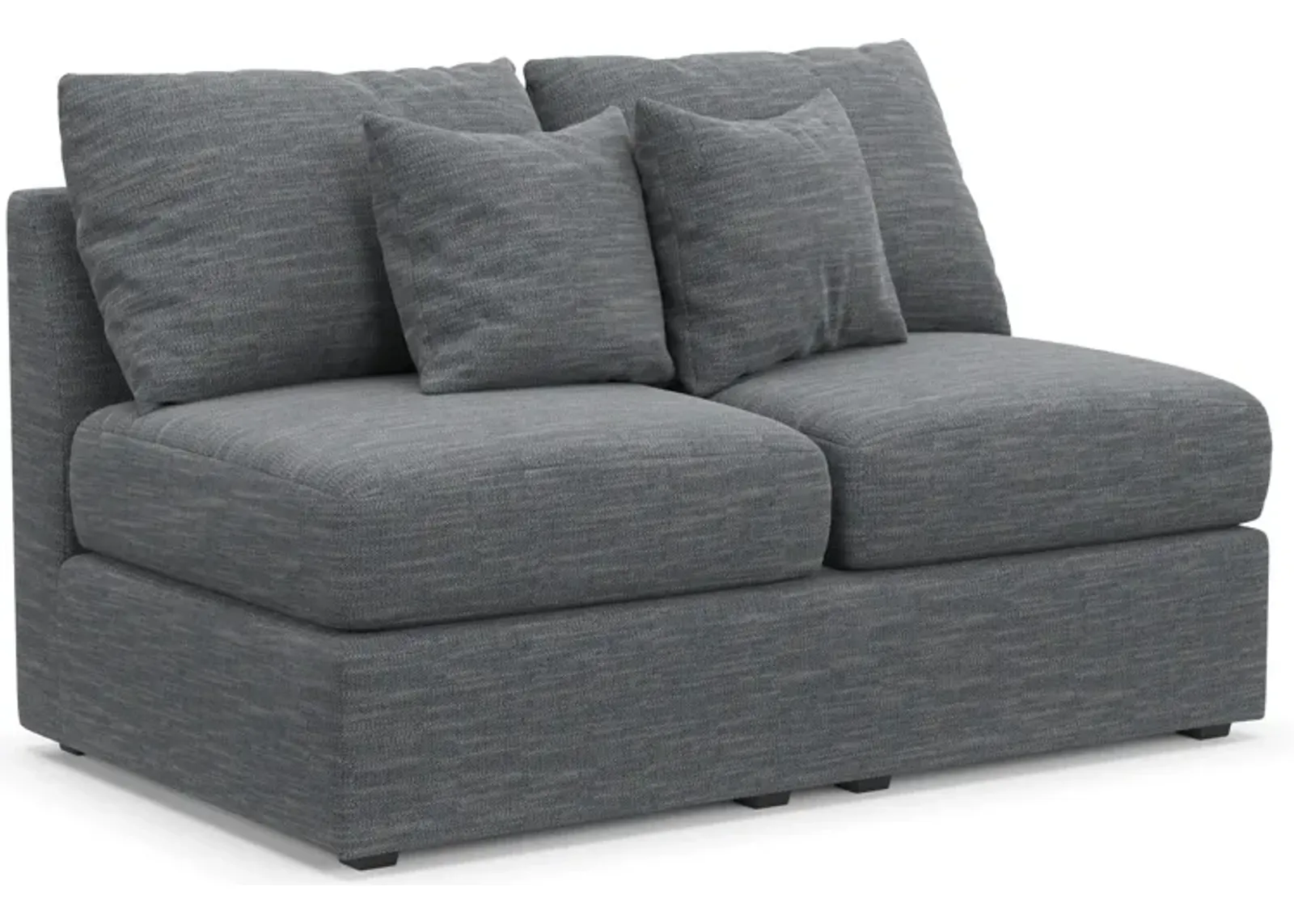 Nest Hybrid Comfort Armless Loveseat - Dudley Indigo