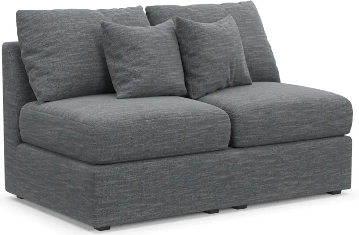 Nest Hybrid Comfort Armless Loveseat - Dudley Indigo