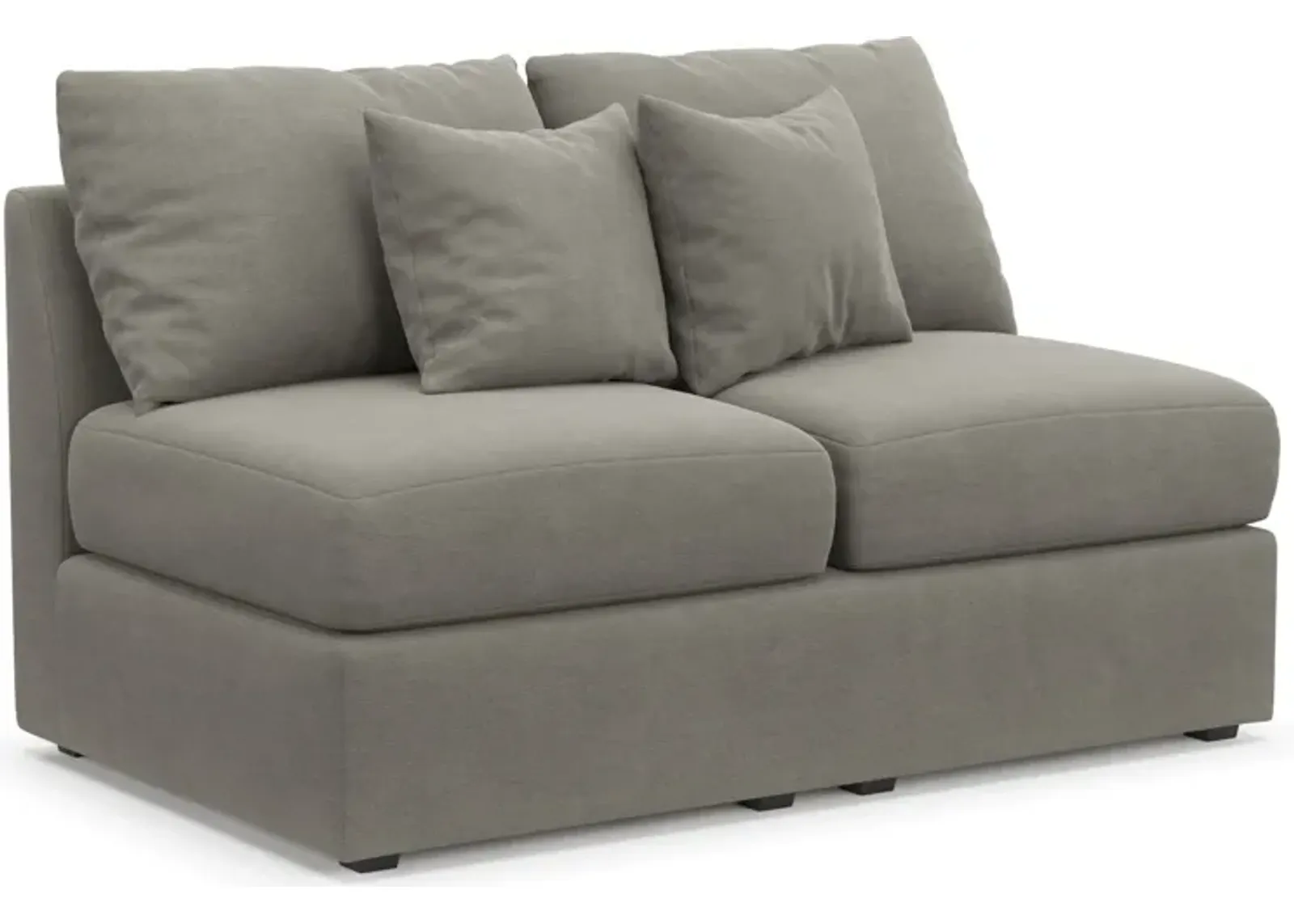 Nest Hybrid Comfort Armless Loveseat - Abington Fog