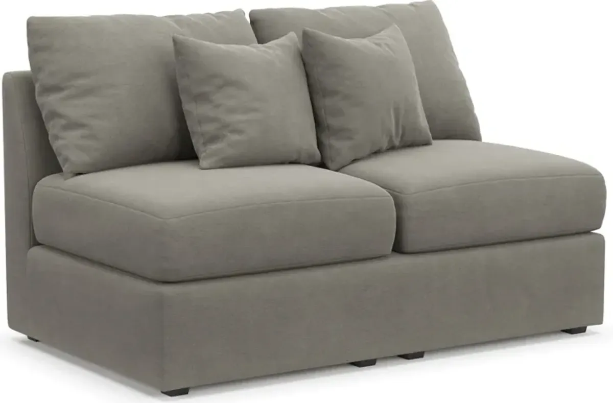 Nest Hybrid Comfort Armless Loveseat - Abington Fog