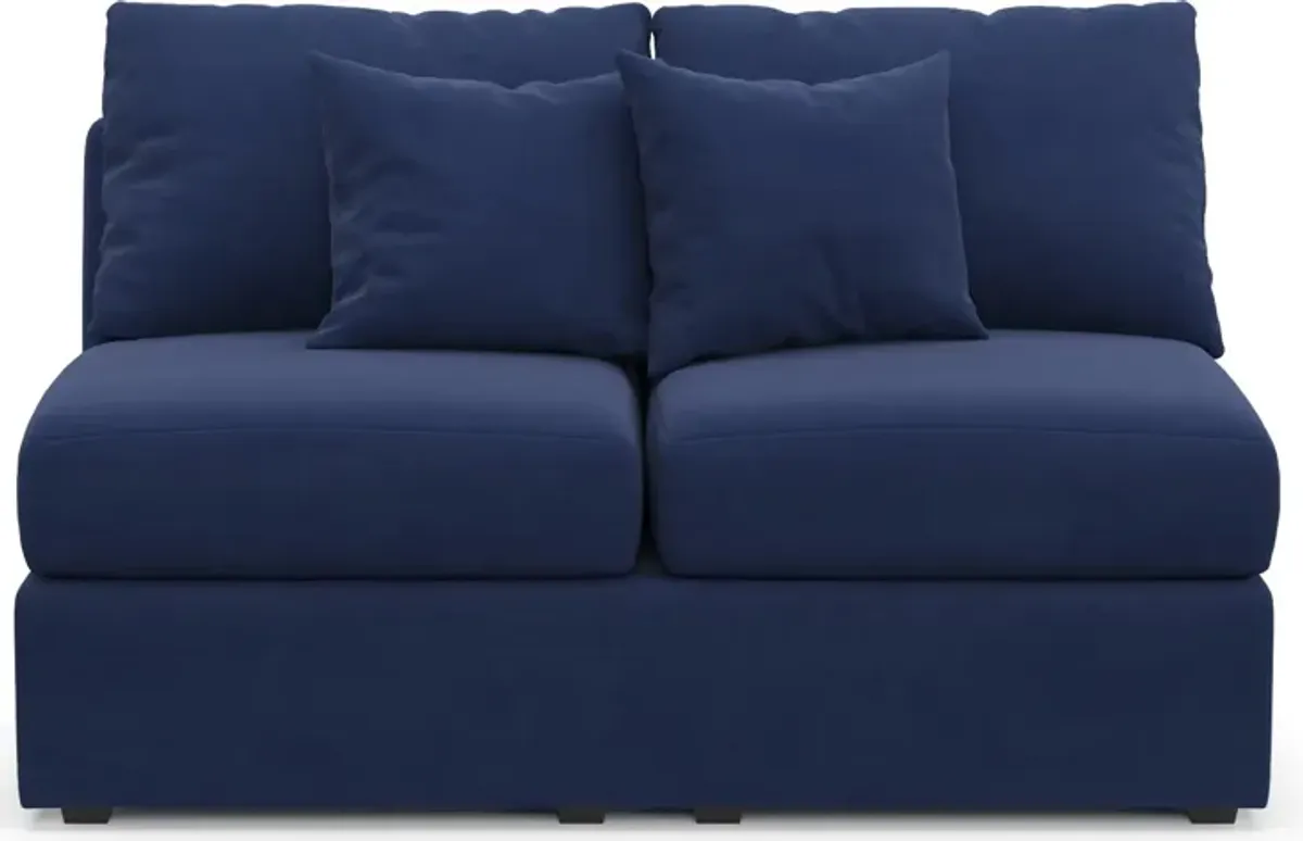 Nest Hybrid Comfort Armless Loveseat - Abington Indigo