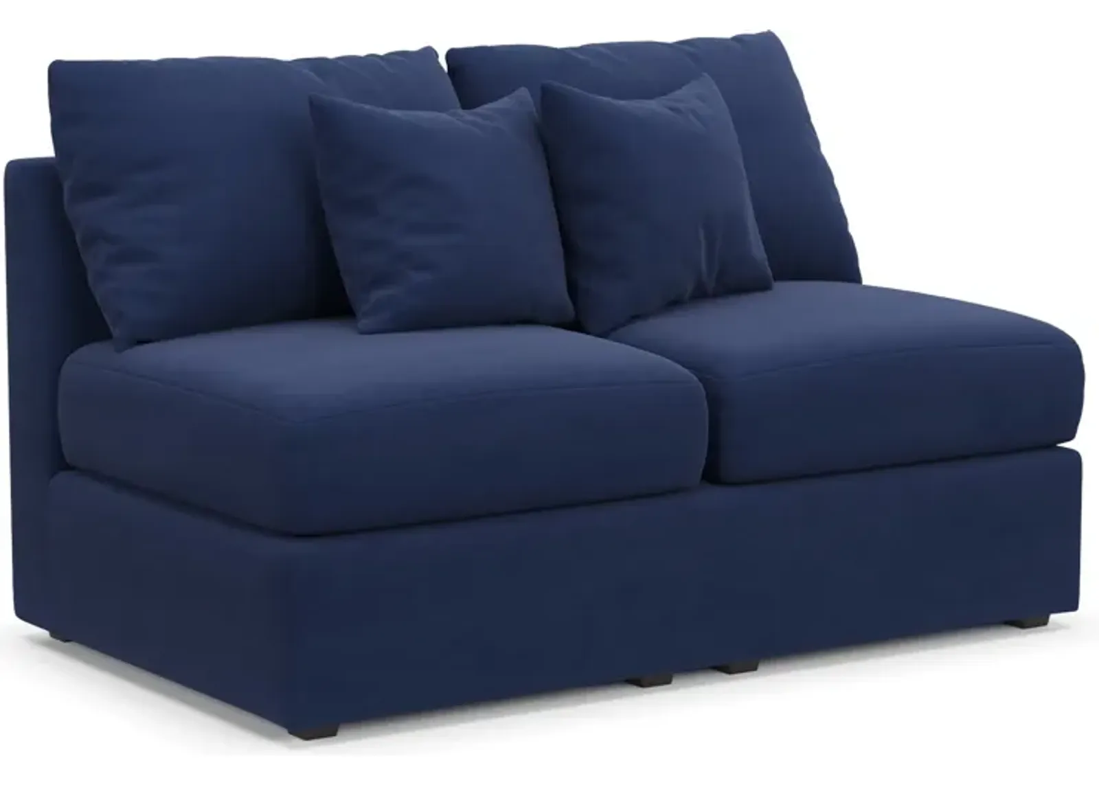 Nest Hybrid Comfort Armless Loveseat - Abington Indigo