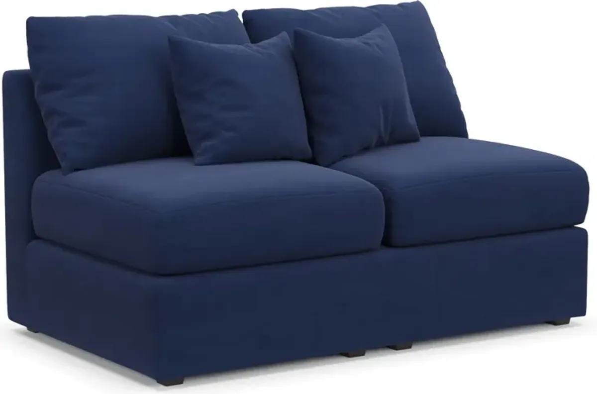 Nest Hybrid Comfort Armless Loveseat - Abington Indigo