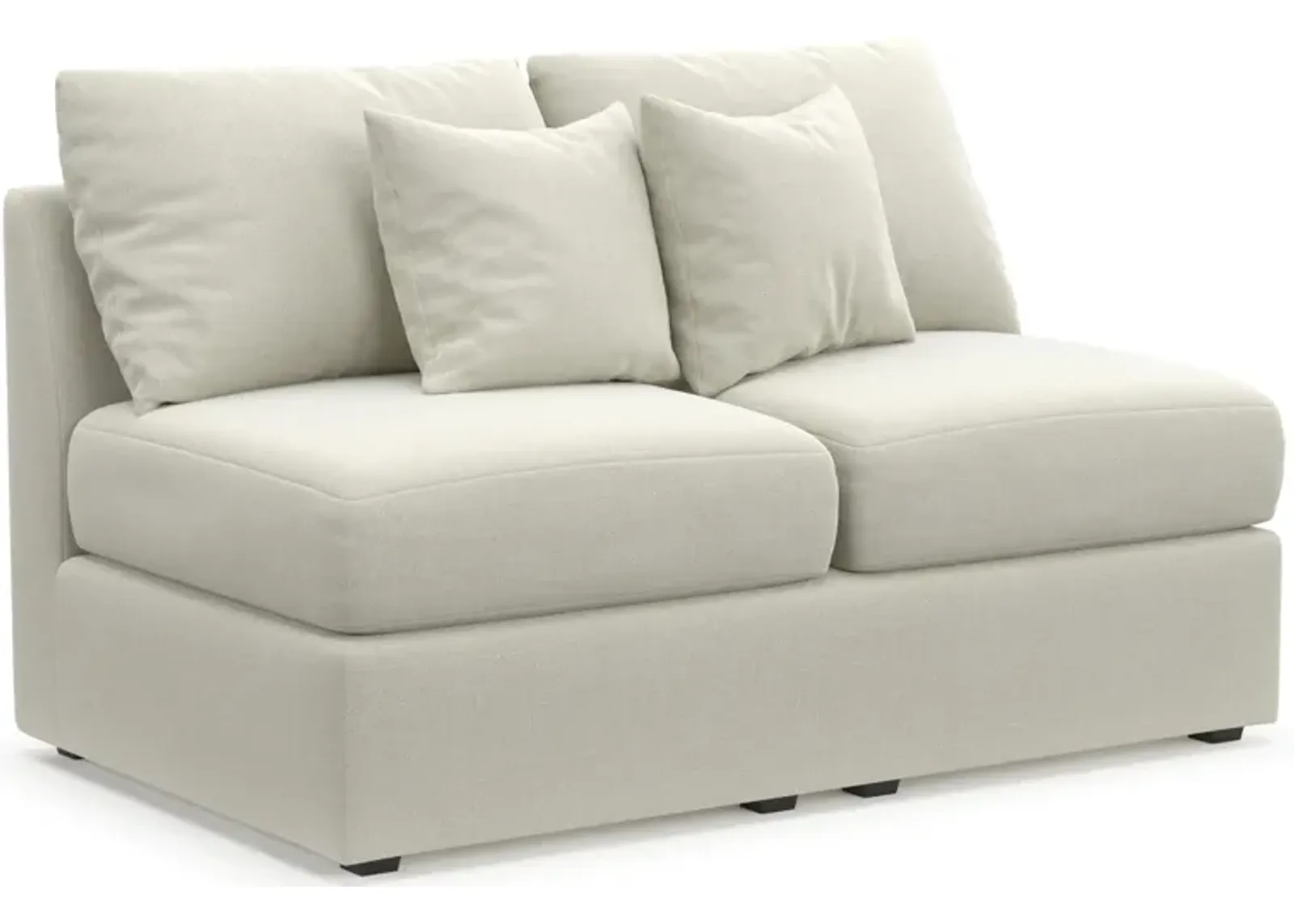 Nest Hybrid Comfort Armless Loveseat - Anders Ivory