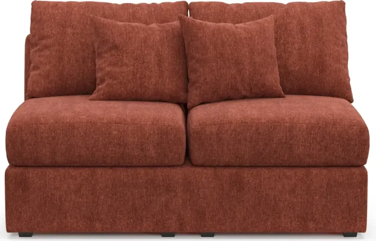 Nest Hybrid Comfort Armless Loveseat - Contessa Paprika