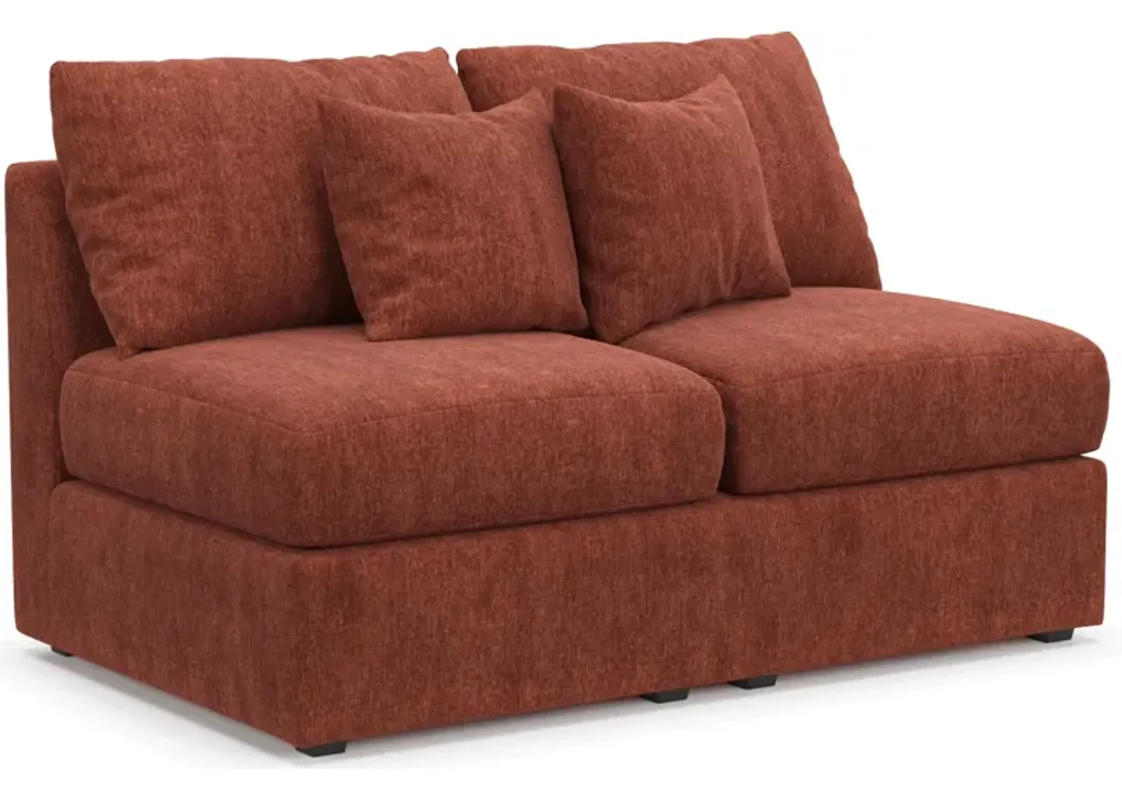 Nest Hybrid Comfort Armless Loveseat - Contessa Paprika