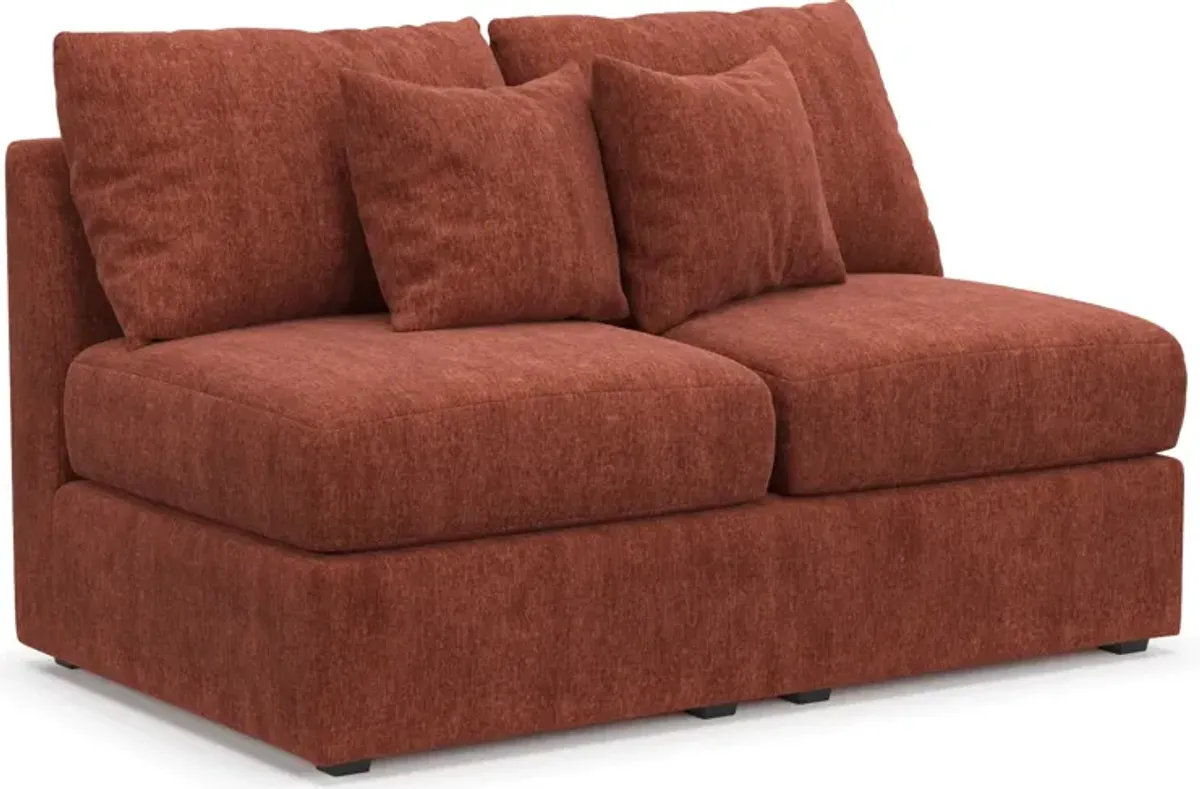 Nest Hybrid Comfort Armless Loveseat - Contessa Paprika