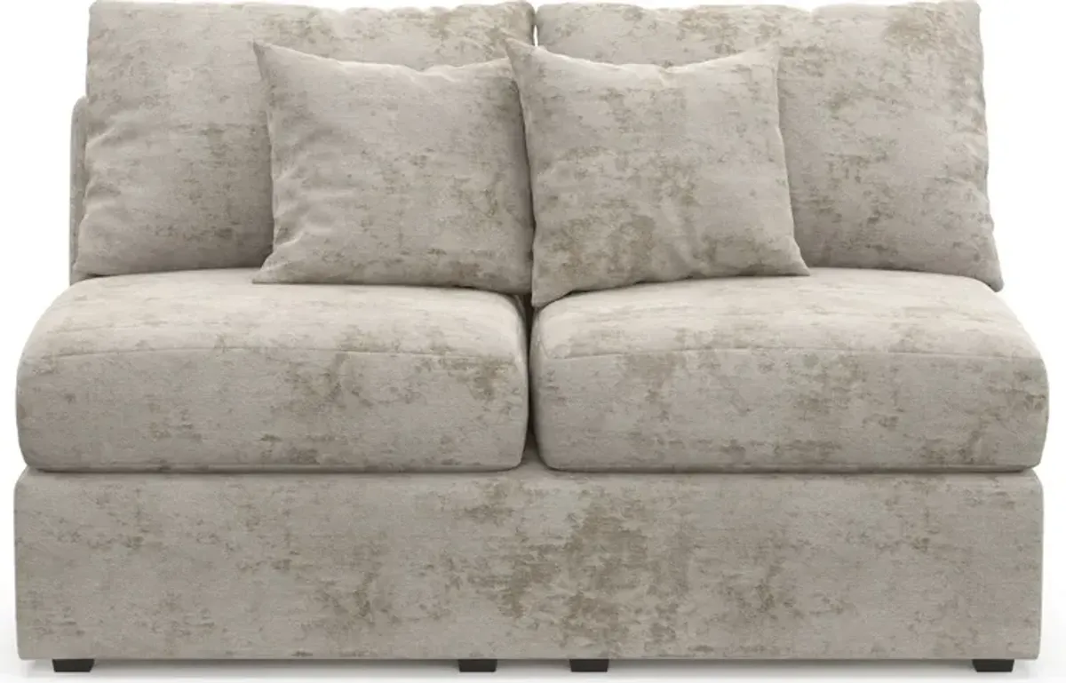 Nest Hybrid Comfort Armless Loveseat - Hearth Cement