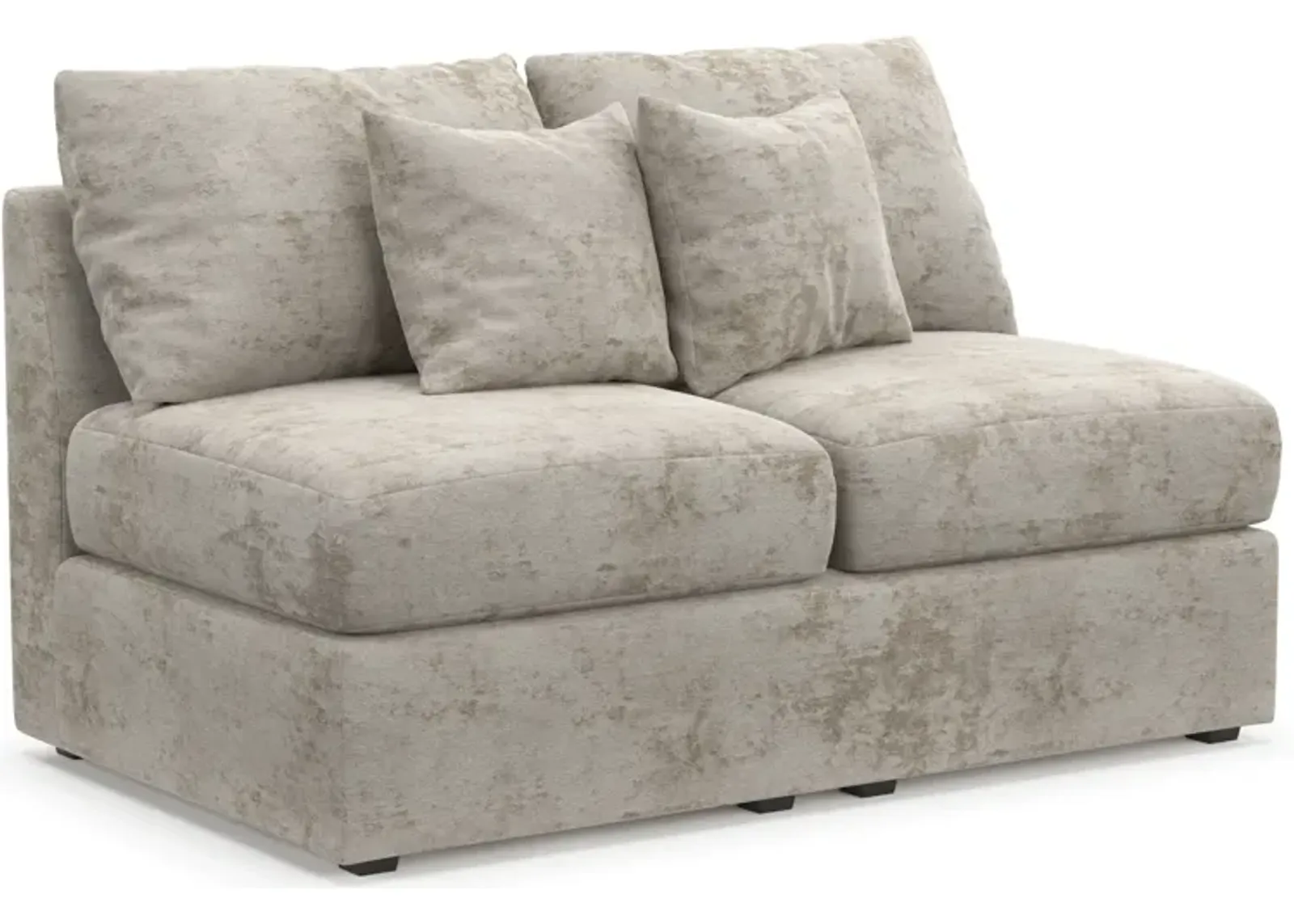 Nest Hybrid Comfort Armless Loveseat - Hearth Cement