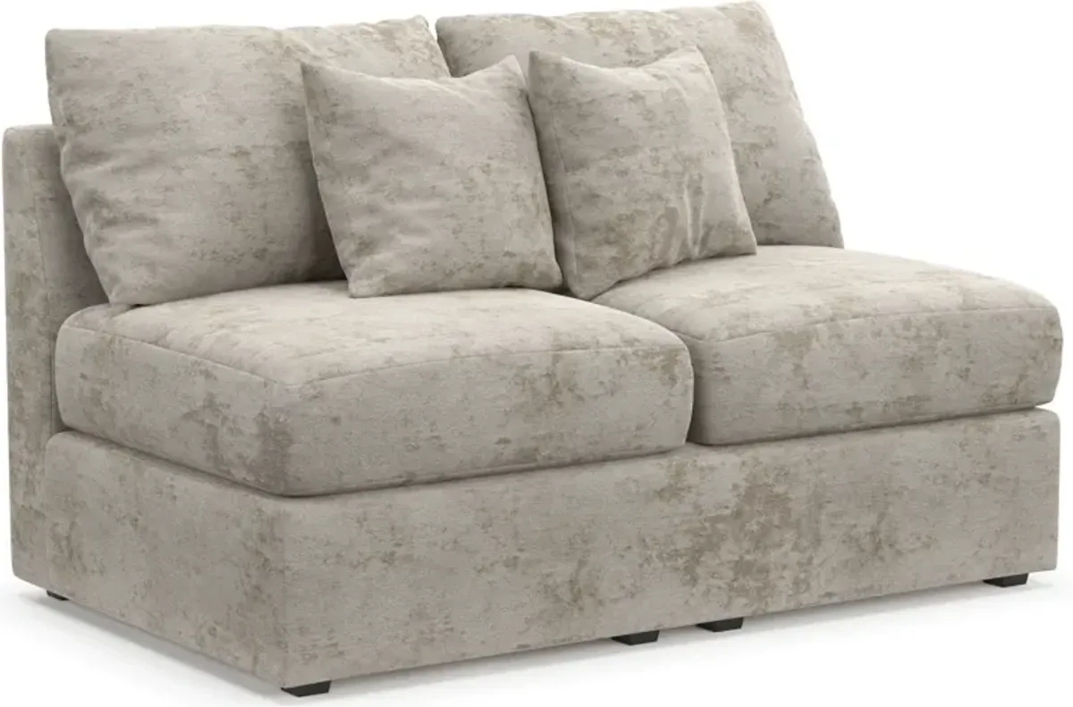 Nest Hybrid Comfort Armless Loveseat - Hearth Cement