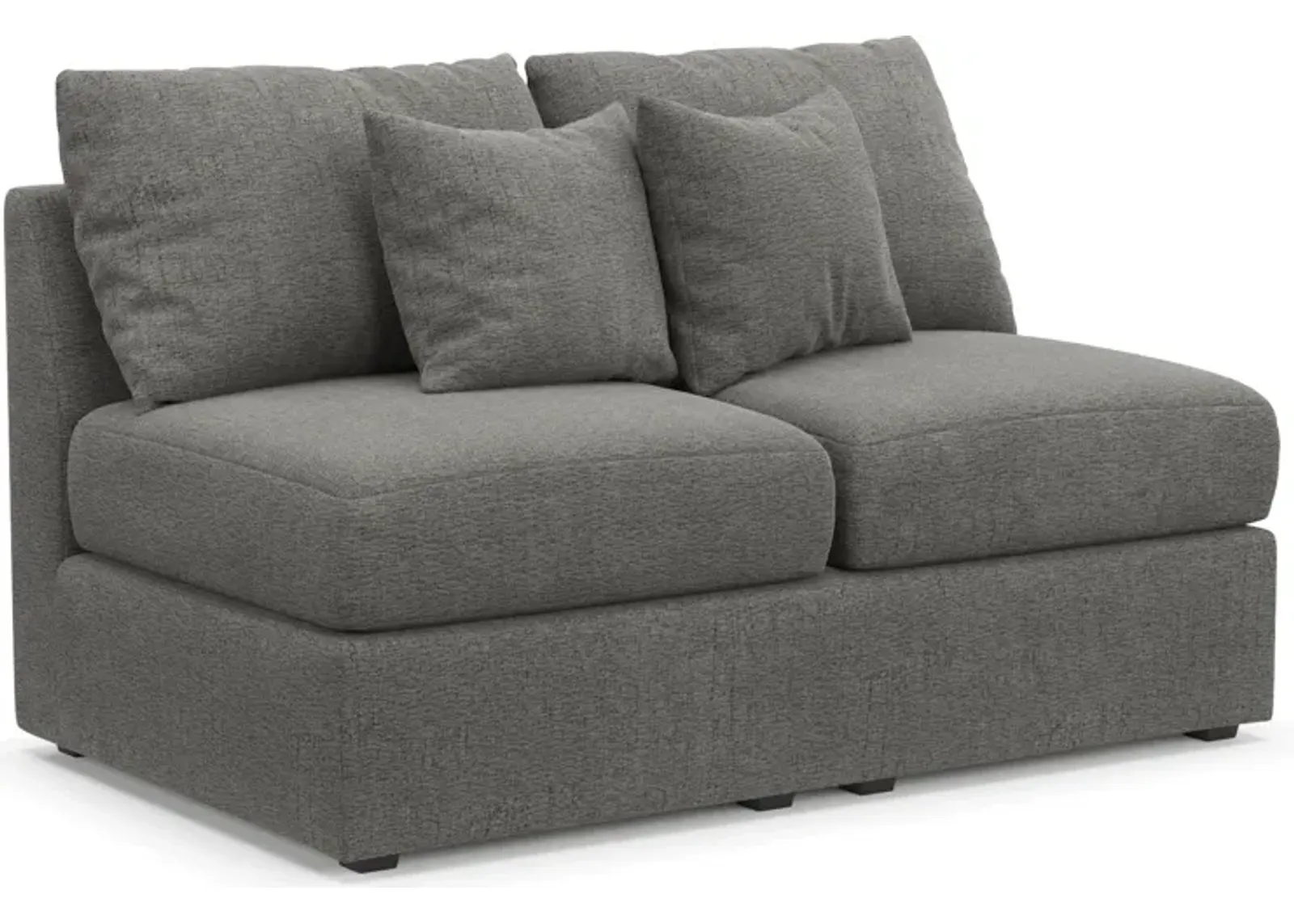 Nest Hybrid Comfort Armless Loveseat - Living Large Charcoal