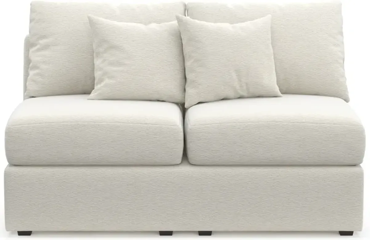 Nest Hybrid Comfort Armless Loveseat - Living Large White