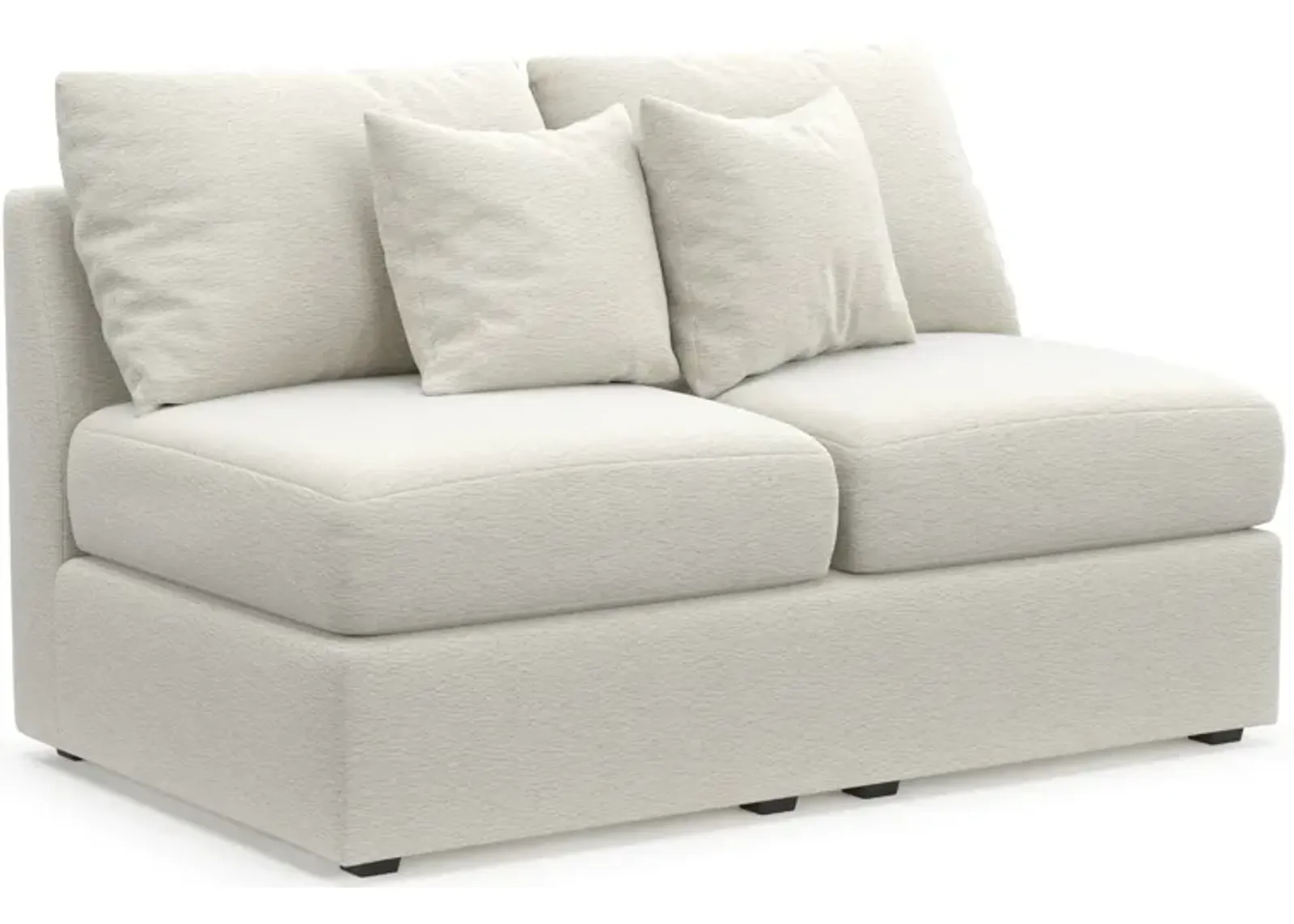 Nest Hybrid Comfort Armless Loveseat - Living Large White