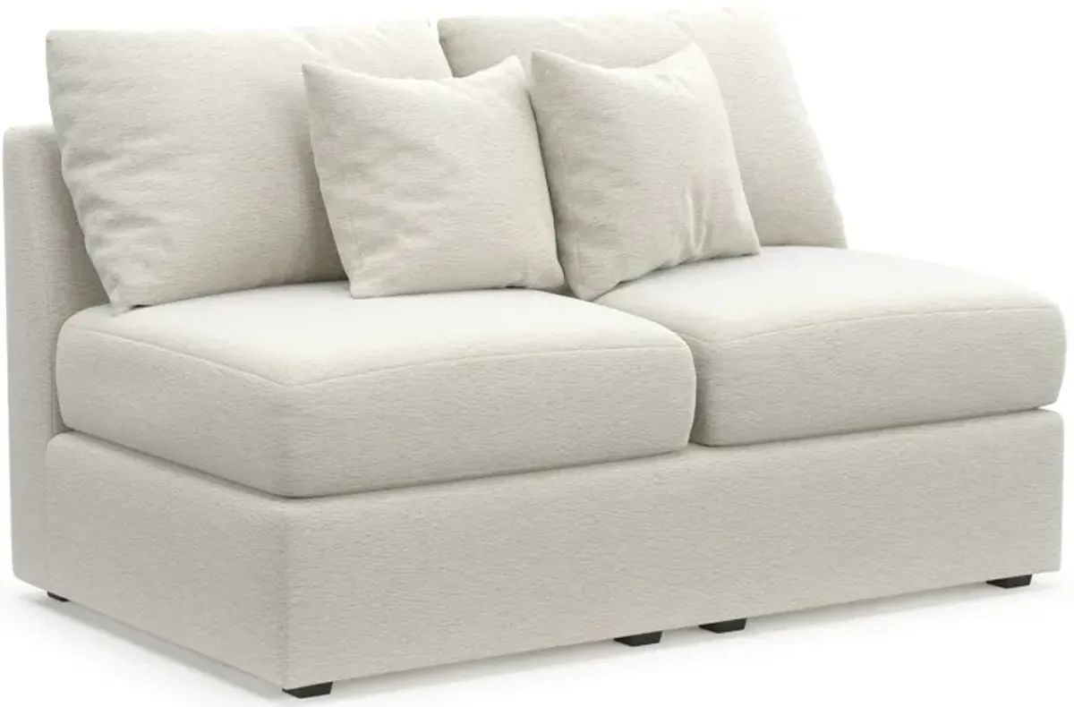 Nest Hybrid Comfort Armless Loveseat - Living Large White