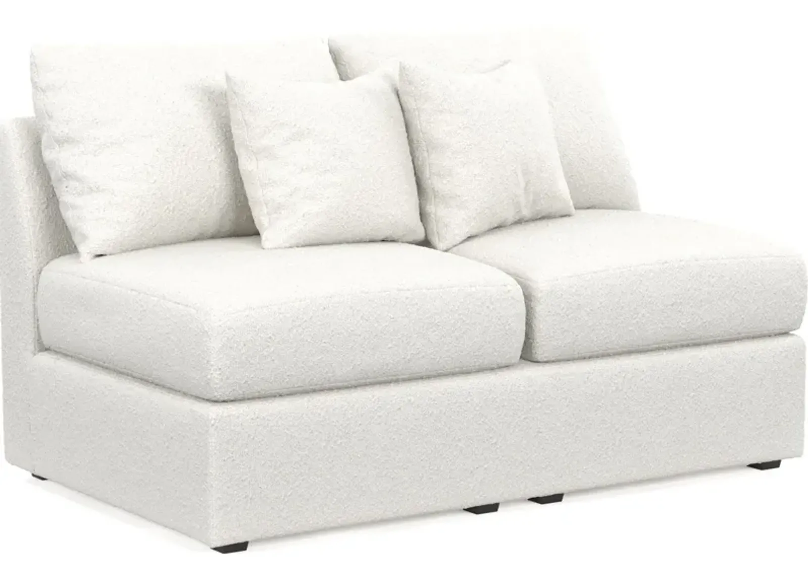 Nest Hybrid Comfort Armless Loveseat - Bloke Snow