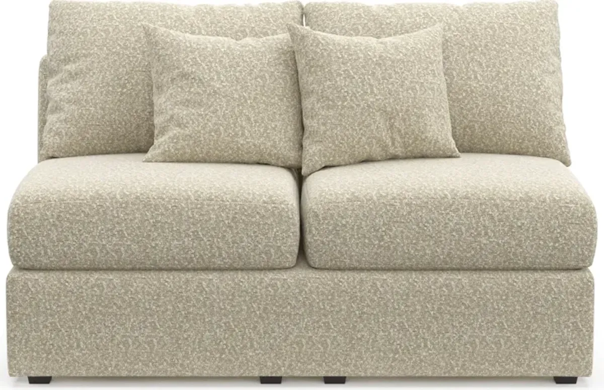 Nest Hybrid Comfort Armless Loveseat - Bloke Cotton