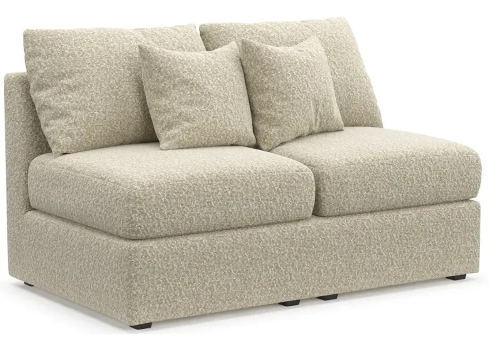 Nest Hybrid Comfort Armless Loveseat - Bloke Cotton